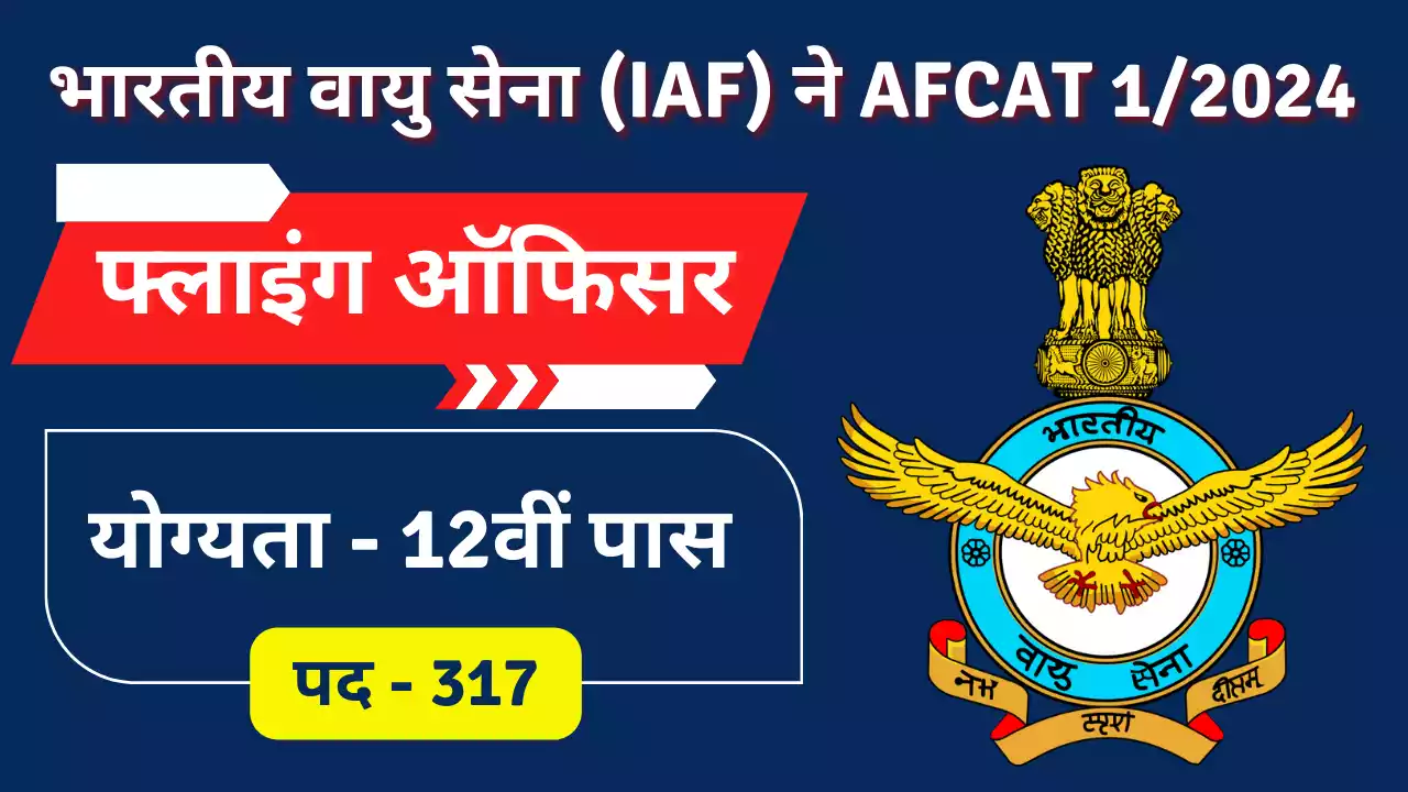 AFCAT 12024, Notification Out for 317 Posts, Apply Online at afcat.cdac.in